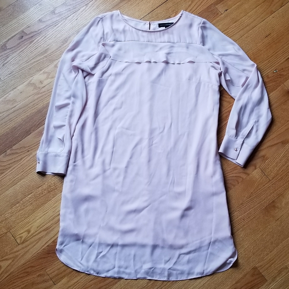 Banana Republic Light Pink Ruffle Yoke Dress